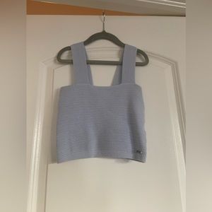 Hollister Baby Blue Cropped Tank Top
